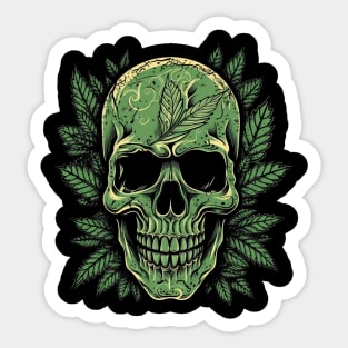 Cannabis Skull Sugar Sticker